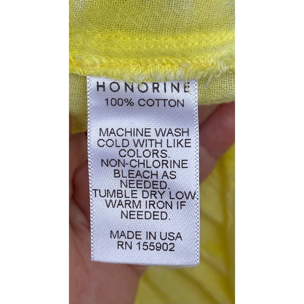 HONORINE Yellow Tie Dye Gauze Tiered Mini Dress XS Sun Dress Beach Bikini Cover - Picture 9 of 9